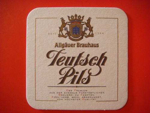 Beer coaster allgauer - beer,